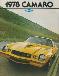 1978 CHEVROLET CAMARO BROCHURE ENGELS