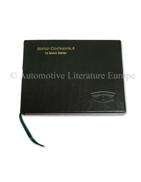 2001 BENTLEY CONTINENTAL R LE MANS SERIES INSTRUCTIEBOEKJE ENGELS