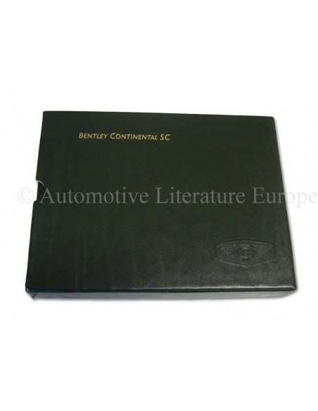 1999 BENTLEY CONTINENTAL SC INSTRUCTIEBOEKJE DUITS