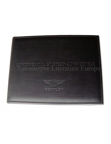 2013 BENTLEY GT SPEED CONVERTIBLE INSTRUCTIEBOEKJE ENGELS