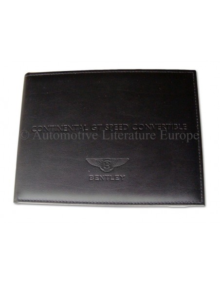 2013 BENTLEY GT SPEED CONVERTIBLE INSTRUCTIEBOEKJE ENGELS