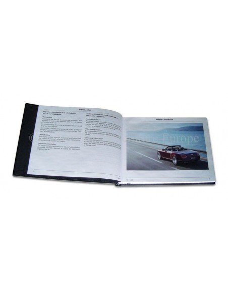2013 BENTLEY GT SPEED CONVERTIBLE INSTRUCTIEBOEKJE ENGELS