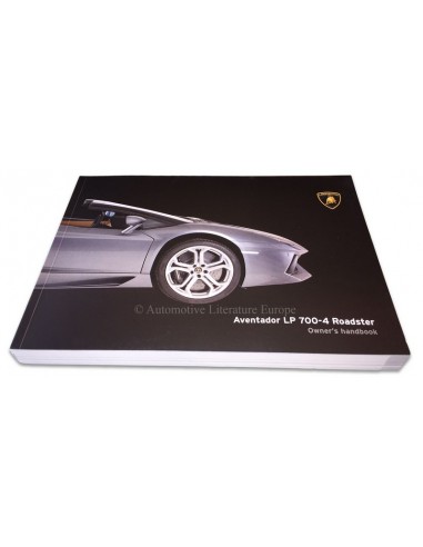 2014 LAMBORGHINI AVENTADOR LP 700-4 ROADSTER INSTRUCTIEBOEKJE ENGELS