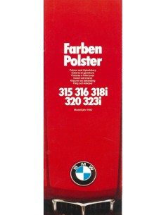 1982 BMW 3 SERIE KLEUREN EN BEKLEDING BROCHURE