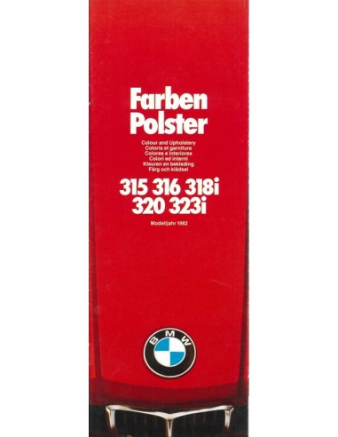 1982 BMW 3 SERIE KLEUREN EN BEKLEDING BROCHURE