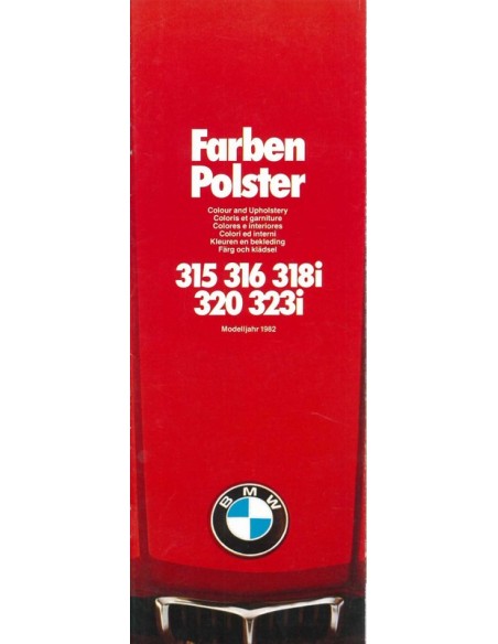 1982 BMW 3 SERIE KLEUREN EN BEKLEDING BROCHURE