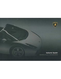 2007 LAMBORGHINI GALLARDO SPYDER INSTRUCTIEBOEKJE ITALIAANS