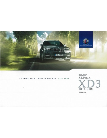2014 BMW ALPINA XD3 BITURBO ALLRAD BROCHURE DUITS