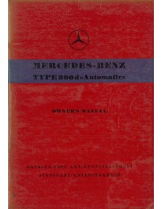 1958 MERCEDES BENZ 300 D AUTOMATIC INSTRUCTIEBOEKJE ENGELS