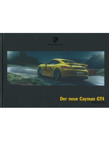 2015 PORSCHE CAYMAN GT4 HARDCOVER BROCHURE DUITS