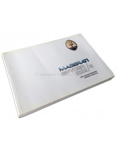 1989 MASERATI 222 SPYDER E INSTRUCTIEBOEK ITALIAANS ENGELS