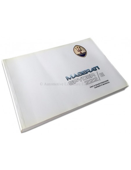 1989 MASERATI 222 SPYDER E INSTRUCTIEBOEK ITALIAANS ENGELS
