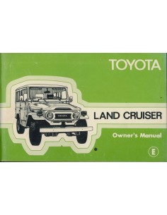 1978 TOYOTA LANDCRUISER INSTRUCTIEBOEKJE ENGELS