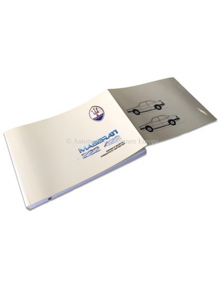 1989 MASERATI 222 422 INSTRUCTIEBOEKJE ENGELS FRANS