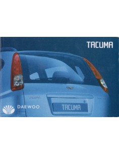 2002 DAEWOO TACUMA INSTRUCTIEBOEKJE NEDERLANDS