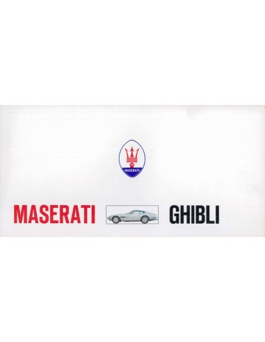 1970 MASERATI GHIBLI GRAN TURISMO BROCHURE