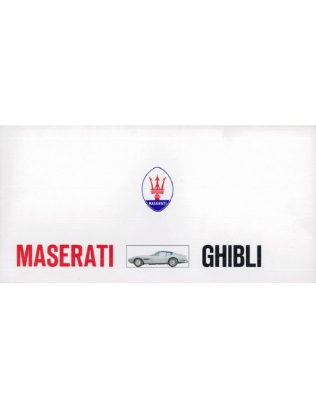 1970 MASERATI GHIBLI GRAN TURISMO BROCHURE