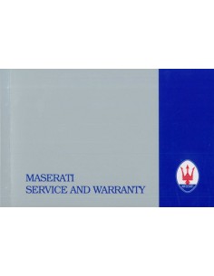 1998 MASERATI QUATTROPORTE EVOLUZIONE V8 ONDERHOUDSBOEKJE ENGELS