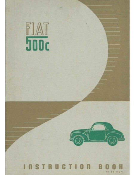1951 FIAT 500 C INSTRUCTIEBOEKJE ENGELS