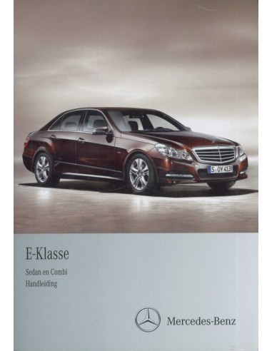 2011 MERCEDES BENZ E KLASSE INSTRUCTIEBOEKJE NEDERLANDS
