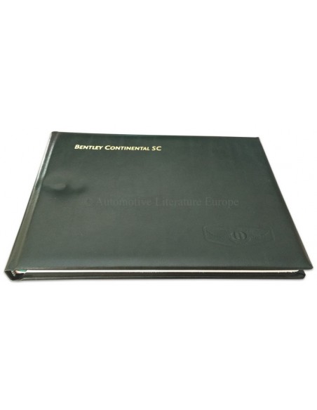 1999 BENTLEY CONTINENTAL SC INSTRUCTIEBOEKJE DUITS