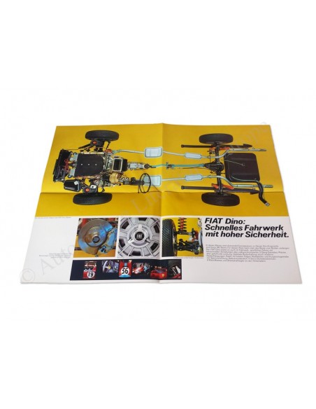 1967 FIAT DINO SPIDER BROCHURE DUITS
