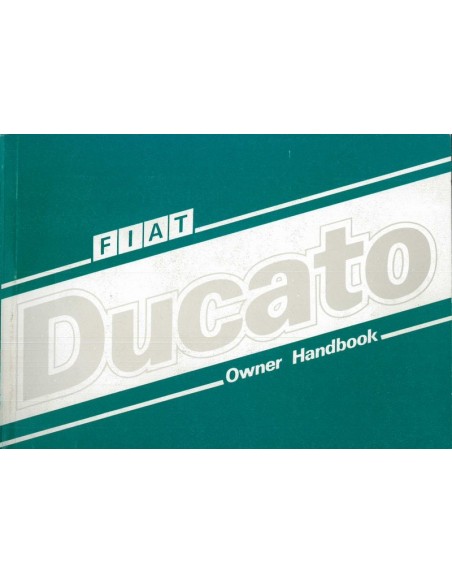 1988 FIAT DUCATO INSTRUCTIEBOEKJE ENGELS