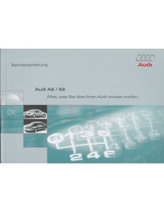 1998 AUDI A8 / S8 INSTRUCTIEBOEKJE DUITS