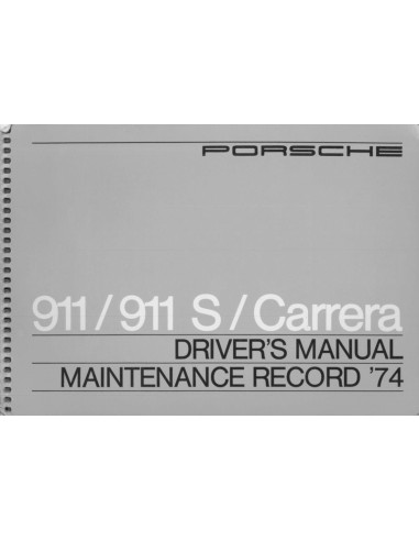 1974 PORSCHE 911 / 911 S / CARRERA INSTRUCTIEBOEKJE ENGELS USA