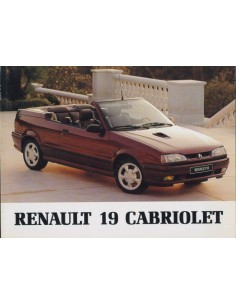 1993 RENAULT 19 CABRIOLET INSTRUCTIEBOEKJE NEDERLANDS