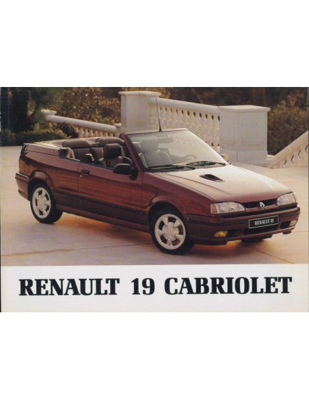 1993 RENAULT 19 CABRIOLET INSTRUCTIEBOEKJE NEDERLANDS