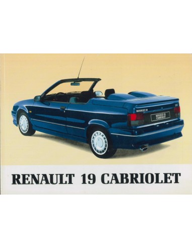 1991 RENAULT 19 CABRIOLET INSTRUCTIEBOEKJE NEDERLANDS