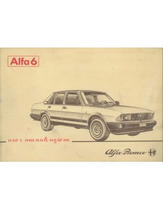 1983 ALFA ROMEO 6 INSTRUCTIEBOEKJE ITALIAANS