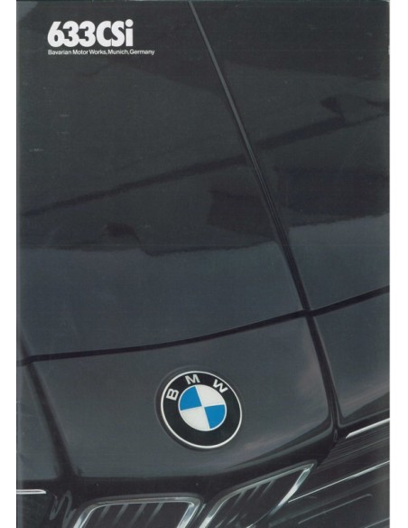 1983 BMW 6 SERIE BROCHURE ENGELS USA