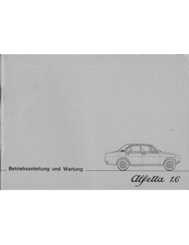 1976 ALFA ROMEO ALFETTA 1.8 OWNERS MANUAL HANDBOOK GERMAN