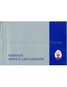 1987 MASERATI 420I SCHECKHEFT ITALIENISCH