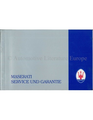 1987 MASERATI 420I SCHECKHEFT ITALIENISCH