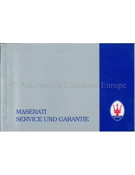 1987 MASERATI 420I SCHECKHEFT ITALIENISCH