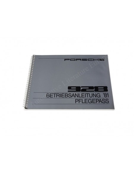 1981 PORSCHE 928  INSTRUCTIEBOEKJE + SERVICEBOEKJE DUITS