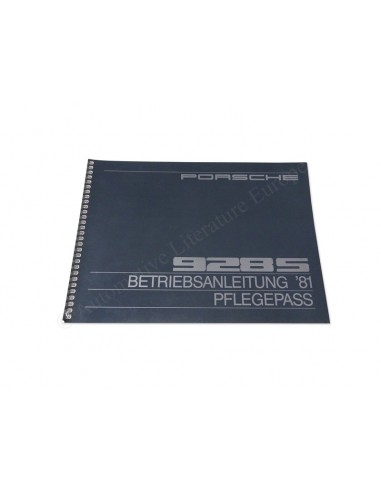 1981 PORSCHE 928 S BETRIEBSANLEITUNG + PFLEGEPASS DEUTSCH