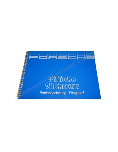 1985 PORSCHE 911 TURBO + CARRERA OWNER'S MANUAL & SERVICE MANUAL GERMAN