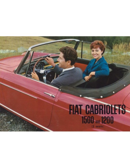 1959 FIAT 1200 / 1500 CABRIOLET PROSPEKT ENGLICH