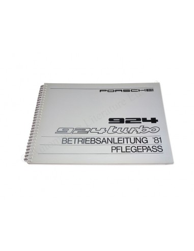 1981 PORSCHE 924 & TURBO + SERVICE OWNER'S MANUAL GERMAN