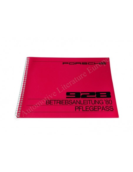 1980 PORSCHE 928 INSTRUCTIEBOEKJE + SERVICE HANDBOEK DUITS