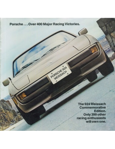 1981 PORSCHE 924 WEISSACH PROSPEKT ENGLISCH (USA)