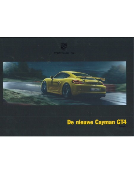 2015 PORSCHE CAYMAN GT4 HARDCOVER BROCHURE NIEDERLÄNDISCH