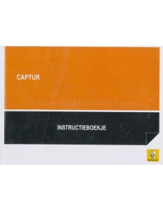 2013 RENAULT CAPTUR OWNERS MANUAL HANDBOOK DUTCH
