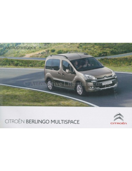 2013 CITROEN BERLINGO MULTISPACE OWNER'S MANUAL HANDBOOK DUTCH