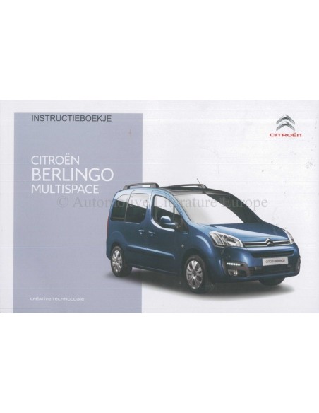 2015 CITROEN BERLINGO MULTISPACE OWNER'S MANUAL HANDBOOK DUTCH