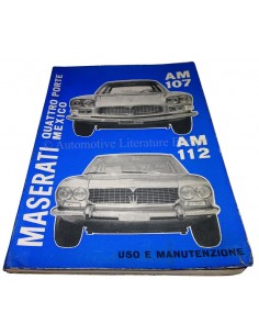 1969 MASERATI QUATTROPORTE I & MEXICO BETRIEBSANLEITUNG ITALIENISCH